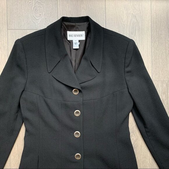 Holt Renfrew Women’s Blazer Jacket Collar Button Down Wool Vintage 90s y2k 2000s - Picture 4 of 16